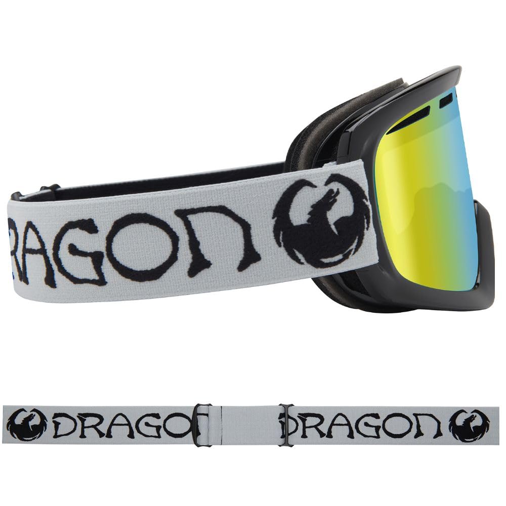 Dragon D1 OTG - Occhiali da neve unisex, colore: Grigio classico, oro ionizzato e rosa chiaro