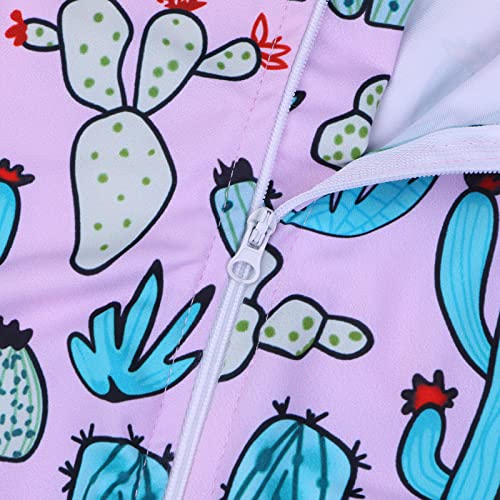 Image of HUAANIUE Toddler Girl Swimsuit Long Sleeve UPF50+ Sun Protection