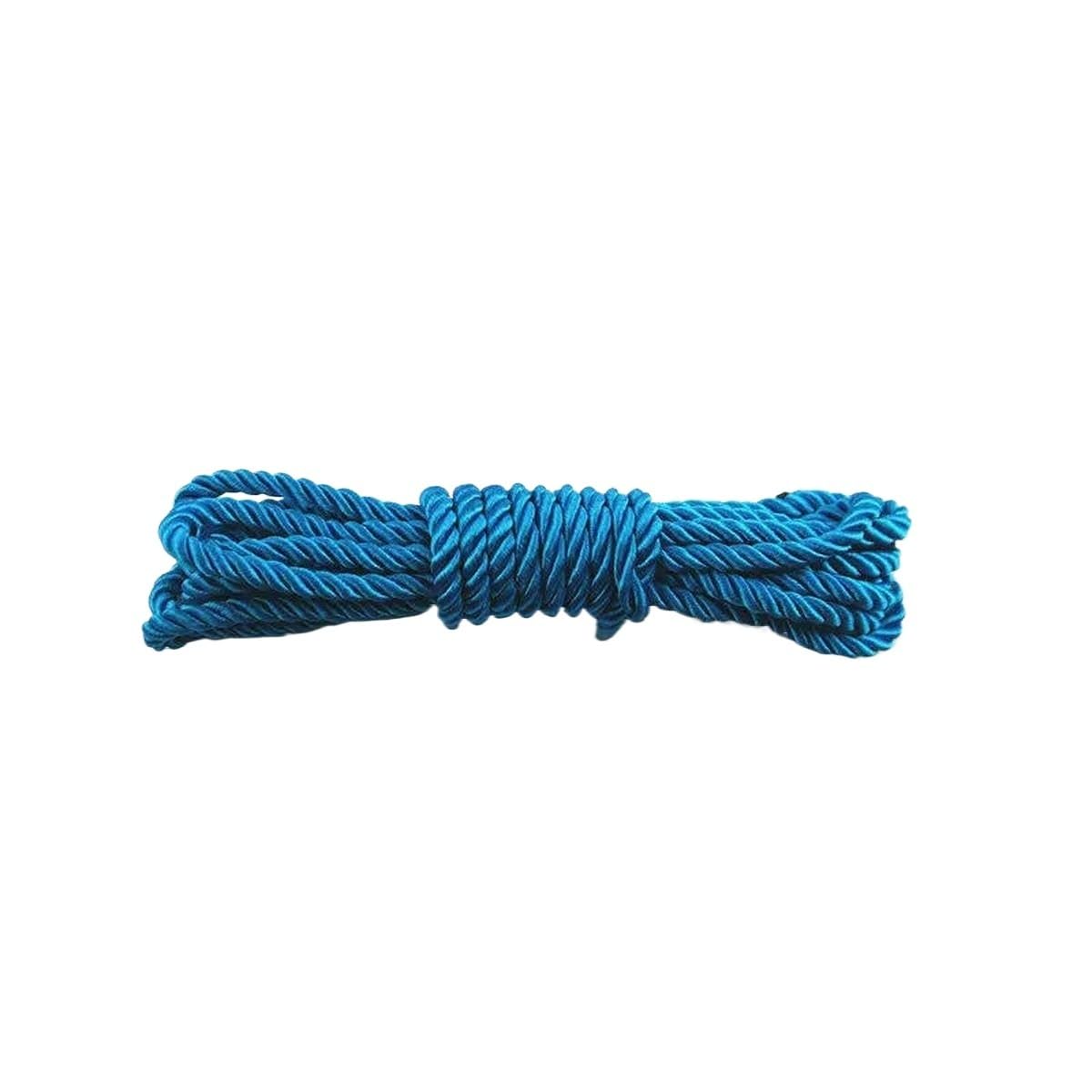 Macrame Rope Twisted String,Diameter:5mm Cord DIY Bracelet Wax Thread Length:5m(13 Sky Blue)