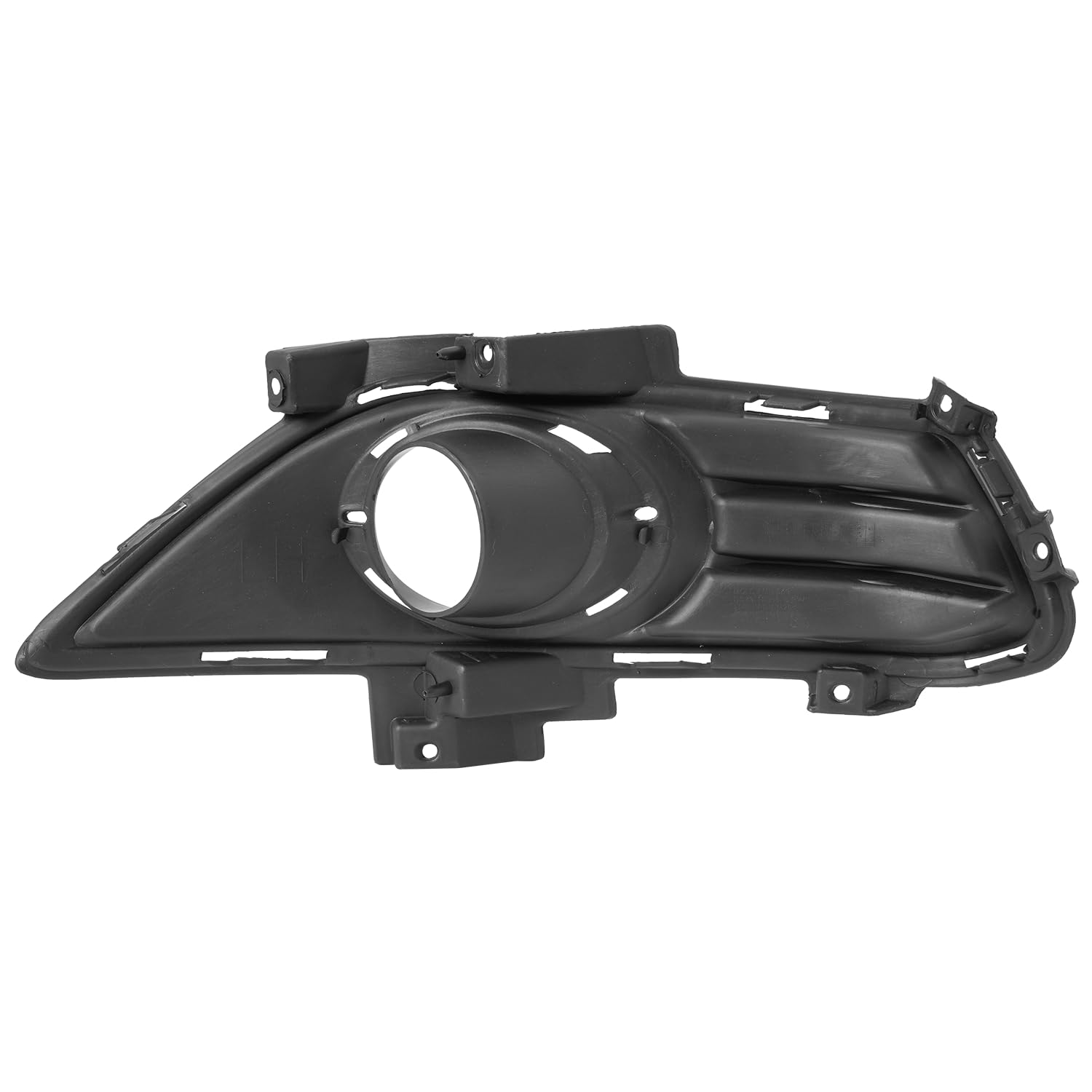 Left Front Bumper Fog Light Cover For 2013-2016 Ford Fusion – Without Fog Holes, Black, Direct Replacement