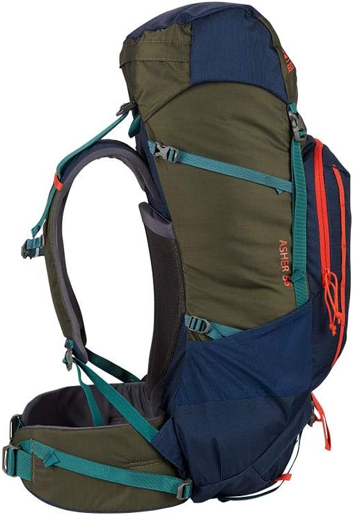 Kelty Asher 55 Liter Backpack, Men’s and Women’s Hiking, Backpacking, Travel Pack (2021), Midnight Navy : Sports & Outdoors