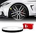4R Quattroerre.it 10351 Wheel Trim Tiras Adhesivas Reflectantes con Aplicador para Llantas de Coche, Negro, 5 mm x 6 MT