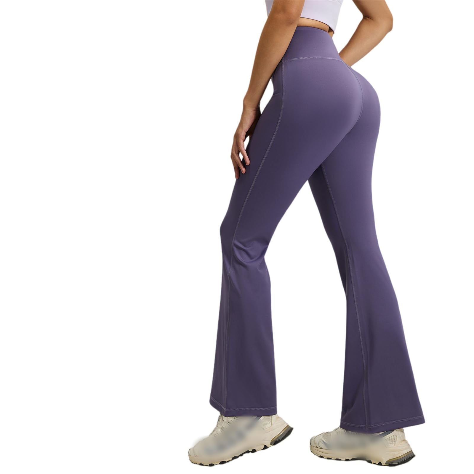 Flare legginsy scrunch dla kobiet spodnie sukienka z wysokim stanem kontrola brzucha bootcut legginsy treningowe siłownia spodnie do jogi