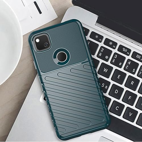 Image of Shockproof Back Cover Case for Google Pixel 4a 4G | 360 Degree Protection | Protective Design | Anti-Scratch Tough Slim TPU Case for Google Pixel 4a 4G (Green)