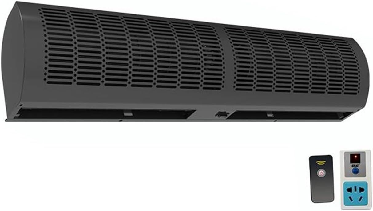 SSDDLZEQ Air Curtain for Doorway Commercial Air Curtain Machine Heat Insulation And Dustproof Black Silent Shopping Mall Special Door Air Curtain Machine(Remote Control Type,36in)