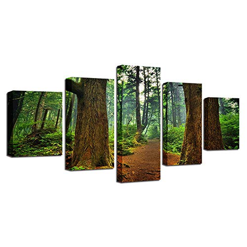 Impression sur toile forêt décoration murale grand format pour salon contemporain