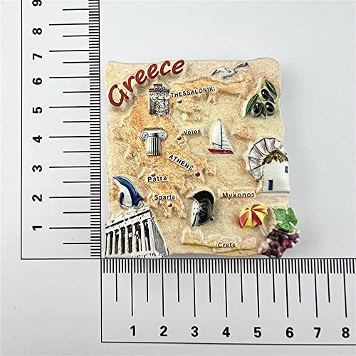 Map Style Greece Fridge Magnet Travel Souvenir Refrigerator Decoration 3D Magnetic Sticker Craft Collection #TOP4