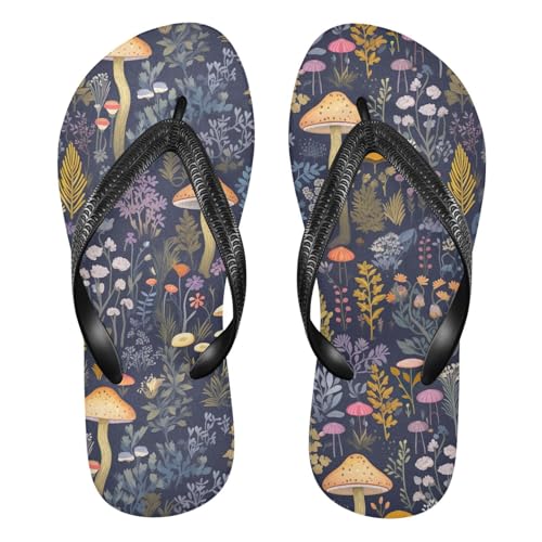 RunningBear Vintage Forest Mushroom Womens Flip Flops Sandals Casual Summer Sandals