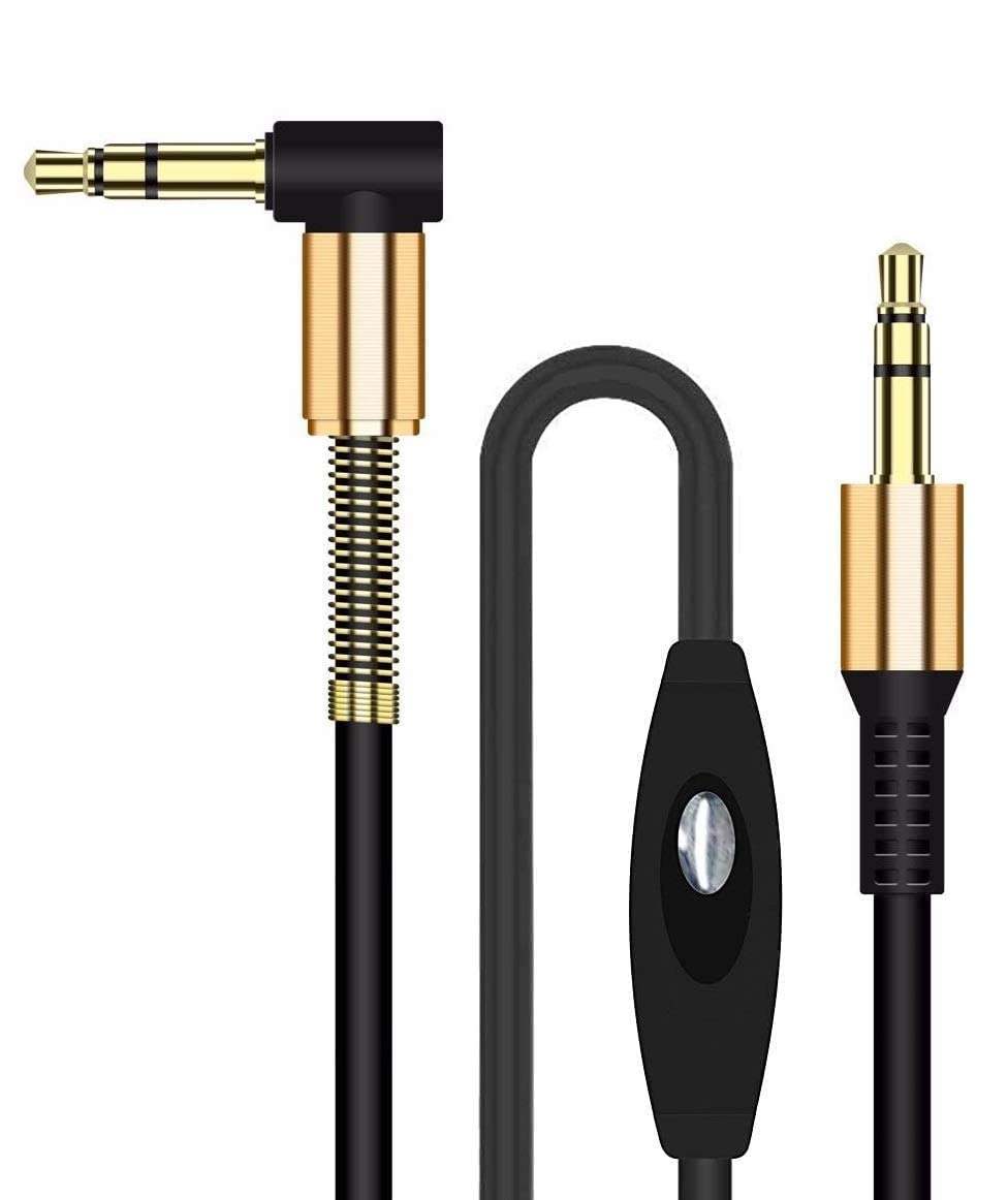 TEQNEQ Aux Audio Cable with Microphone and in-line Control, 3.5mm Male to Male Cable Headphone Cable Premium Nylon Auxiliary Cord for Headphones, PS4, Home/Car Stereos All Smartphone - Gold (B0D3Q5335M) Amazon Price History, Amazon Price Tracker