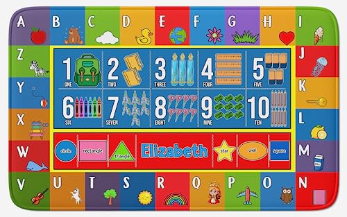 Alphabet Rugs For Kids Playroom - Soft & Modern Abc Rug For Classroom Alphabet Floor Mats For Kids Lovely Abc Rugs For Kids Playroom For Home Learning Area Educational Room Decor Abc For Learning #TOP14