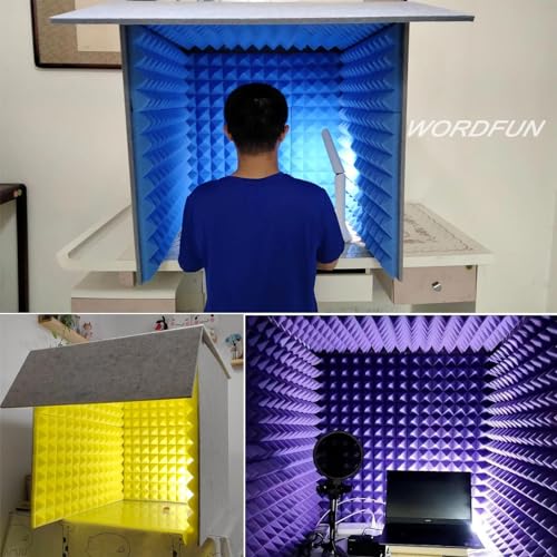 Estudio portátil de grabación vocal, cubierta insonorizada de escritorio, barrera absorbente de sonido para micrófono, cabina de grabación para estudio en casa miniatura 2