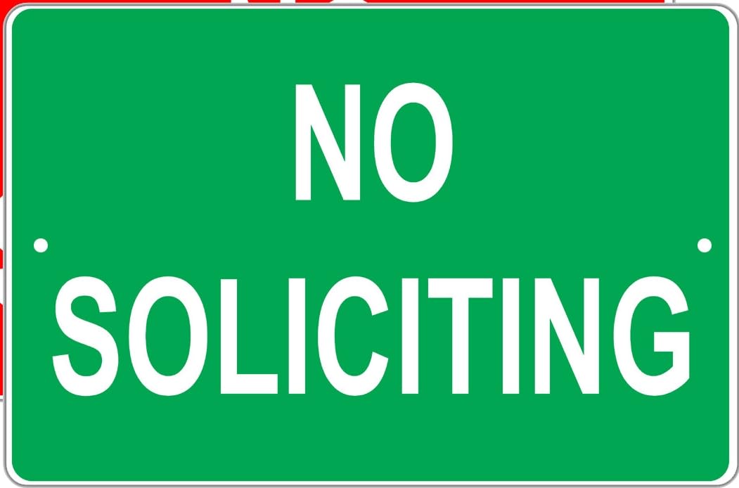 No Soliciting Private Property Business Courtesy Notice Metal Sign
