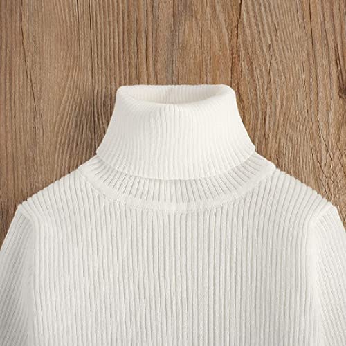 Image of CHACKO Boy's|Girl's Winter Woollen Full Sleeve High Neck Sweater|Skeevy Pack of 01(White)