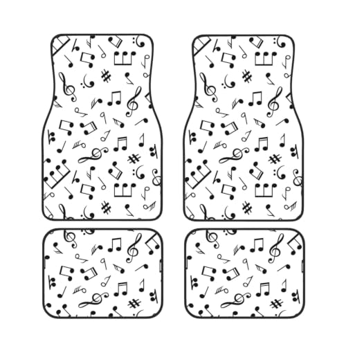 Alfombrillas de coche antideslizantes de neopreno juego de 4 alfombrillas con tema musical