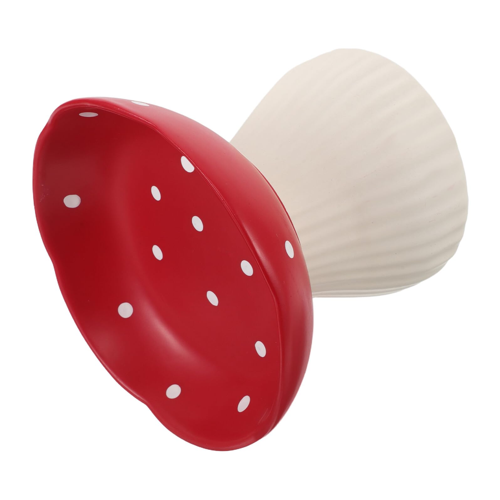 INOOMP Ciotola Rialzata per Gatti in Ceramica Base Antiscivolo, Design Fungo Rosso Ergonomico per Cuccioli e Adulti, Ciotola Facile da Pulire Contro Affaticamento Baffi