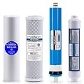 Smart Pack Water Filters Reverse Osmosis Replacement Filter Set RO Cartridges 4 Stage w/ 75 GPD Membrane