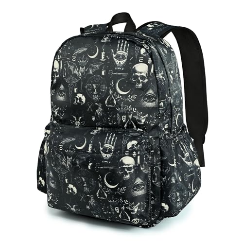 KzgtY Gothic School Backpack for Girls Boys Teens Bookbag 17 Inch Laptop Backpack for Sports Travel Camping