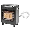 FAVEX - Chauffage d'appoint à gaz Ektor Mini - Livré avec tuyau à visser - Intérieur - Brûleur Céramique Infrarouge - 3 Puissances de Chauffe -jusqu'à 40 m² - Noir