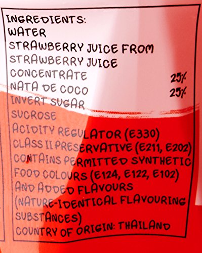 Image of Mogu Mogu Strawberry Juice with Nata de Coco Jelly 320ml (Pack of 18), Refreshing Tropical Thai-Made Sip & Chew Beverage