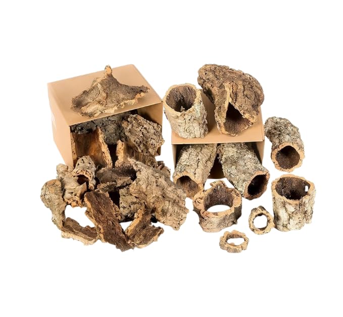 Cork Bark Tubes & Flats Mix 5kg - Cork Bark for Reptiles, Vivariums & Terrariums