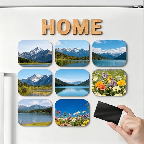 Image of Macarrie 250 Pcs 4 x 6 Adhesive Magnetic Sheets with Adhesive Backing Cuttable Magnetic Paper Stickers Flexible Peel and Stick for Picture Crafts Die Storage Photos