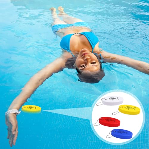Image of NQEUEPN 4pcs Floating Boating Keychain, Boat Key Floating Keychain Rescue Tube Fishing Surfing Sailing Outdoor Water Sports Accessories Floating Keychain (4 Colors)