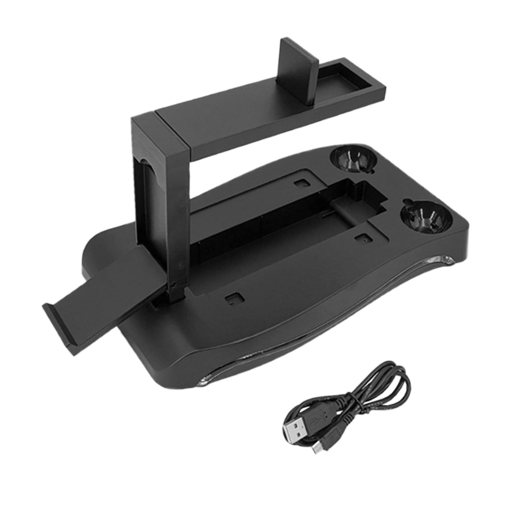 jojofuny Konsolenständer mit Organizer und Aufbewahrung Vr Controller aus ABS Schwarzer Stand für Gaming und Vr Controller Ladestation