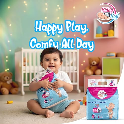 Image of Baby Diaper Pants, Extra Large (XXL), 24 Counts | 5 Layer All Night Leakage Protection & Quick Absorbency | For Babies of 19-25 Kg | Up to 12 hours Protection | Rash Free Comfort Diapers
