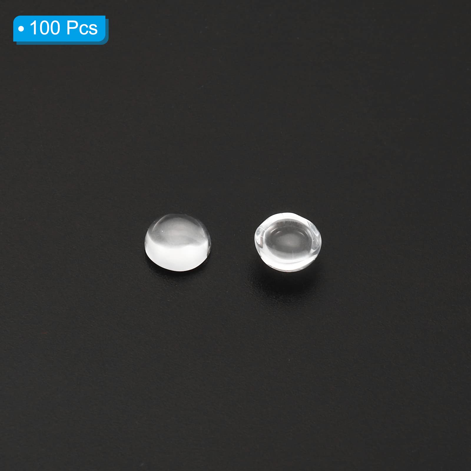 PATIKIL Przezroczyste szklane kaboszony, 100 szt. 8 mm grubsze okrągłe szklane płytki kopułkowe do tworzenia biżuterii, przezroczyste, 6mm, Szkło
