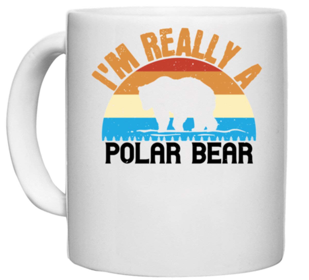 UDNAG White Ceramic Coffee / Tea Mug 'Winter, Bear | I'm Really A Polar Bear 02' Perfect for Gifting [330ml]