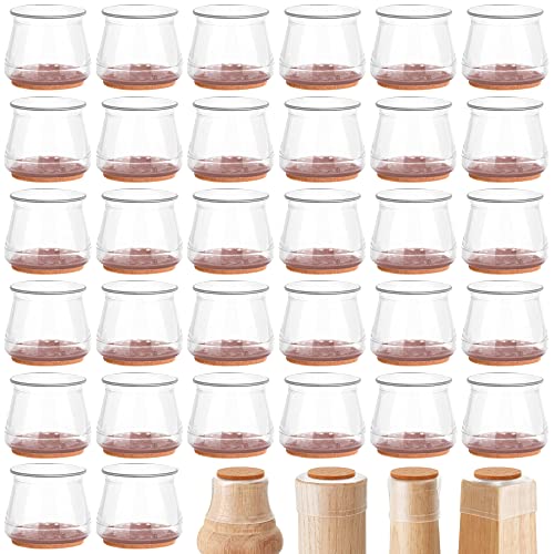 Protectores de Suelo para Patas de sillas (32 Piezas), Tapas para Patas de sillas con Parte Inferior de Fieltro de Silicona para Proteger Suelos de Madera Dura, de Mata1 Cover