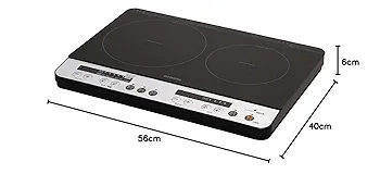 IRIS IHK-W12S-B 2021年製 2口IHコンロ 脚付｜2口IHコンロ｜IHクッキングヒーター