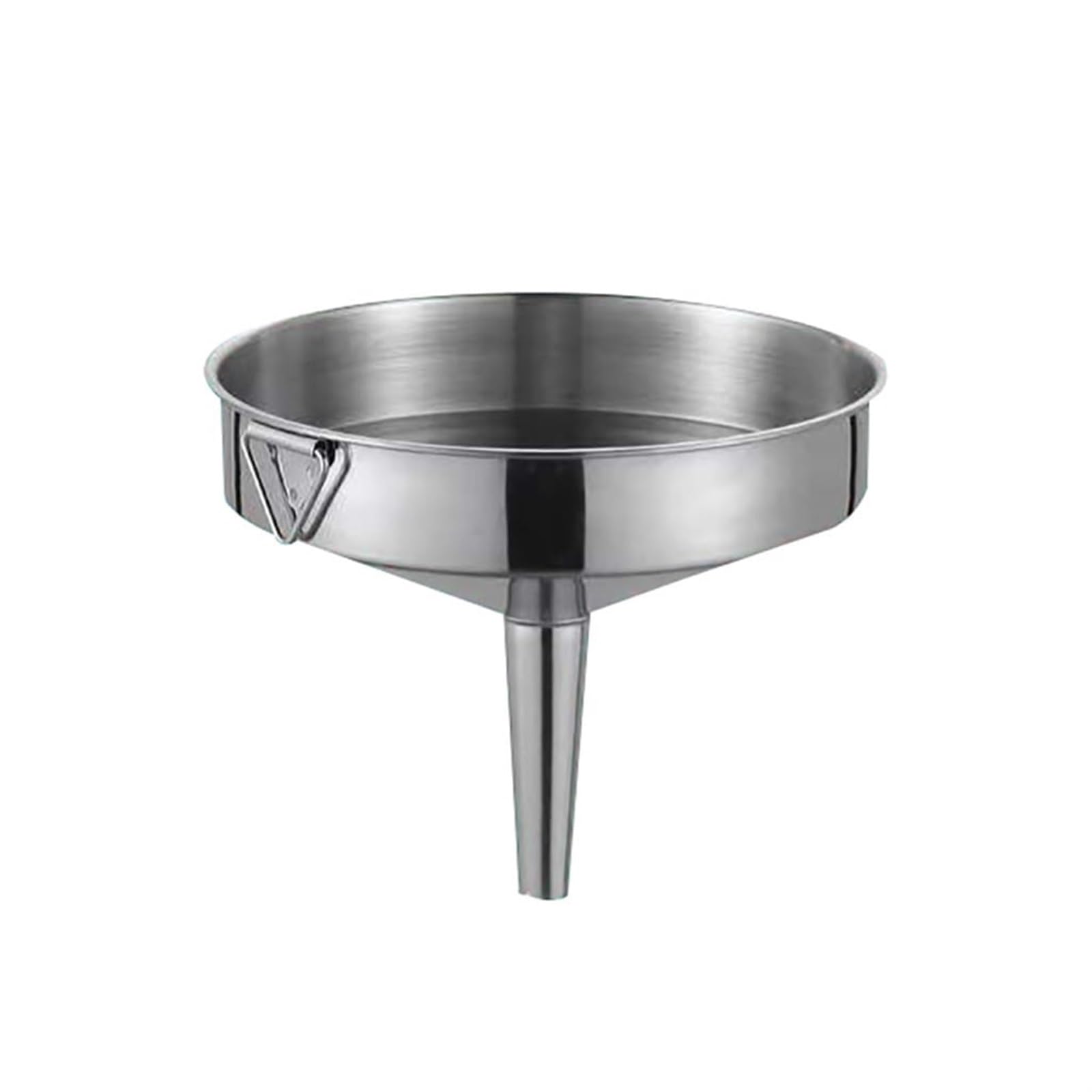 Großer Trichter aus Edelstahl for die Küche, eingedickte Lebensmittel mit Siebfilter, Metallkochen, Umfüllen von flüssigem Pulverkorn – Silber(23.5 * 23cm)