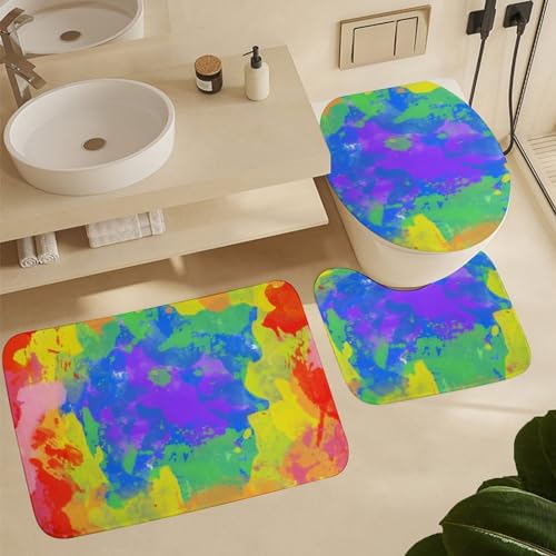 Ensemble de 4 rideaux de douche avec tapis de bain et wc - 7