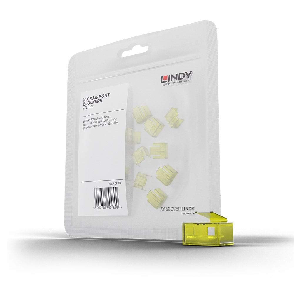 LINDY RJ45 Extension Kit for Locks (20 Pcs), Yellow