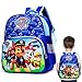 QSZWPYD Paw Dog Patrol Bambini Zaino per Blu,Paw Dog Patrol Zainetto Ragazzo,Paw Dog Patrol Zaino Scuola Elementare Bimbo,Zainetto Asilo,Zaino da Viaggio,Borsa Scuola Materna Nido,Regalo Bimbo