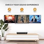 Wohome 2.1ch Small Sound Bars for TV with 6 Levels Voice Enhancement, Built-in Subwoofer, 16 Inches Bluetooth 5.3 Soundbar Speakers with Optical/AUX/USB Connection, S100 - Image 5