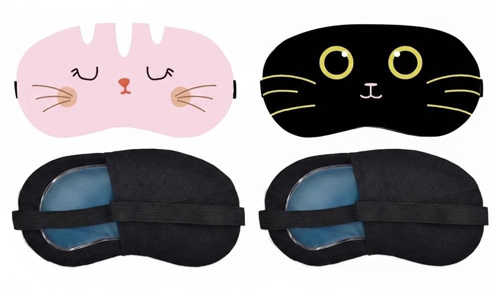 Cold Compress Ice Gel Eye Mask Set of 2 Soothing Sleep Blindfold for Adults Premium Cooling Gel Eye Mask Pack-picture-13
