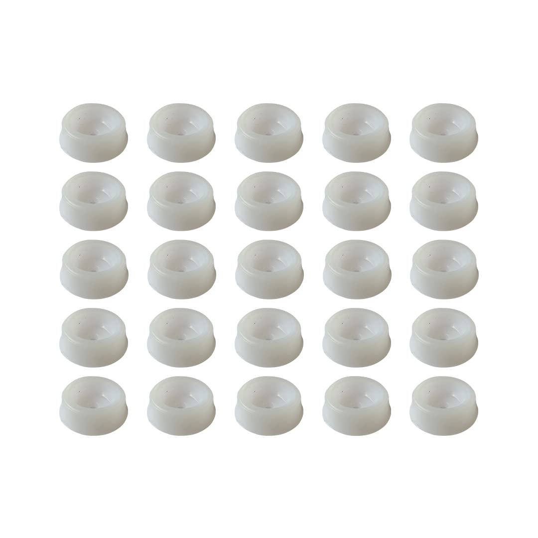 B.K.Jagan and Co Round Heavy Duty Nylon Bush With Screw For Furniture Chair Table Leg Feet Floor Protectors Size: 3 X 1Cm Lxh (Pack Of 25, Small)-image-36