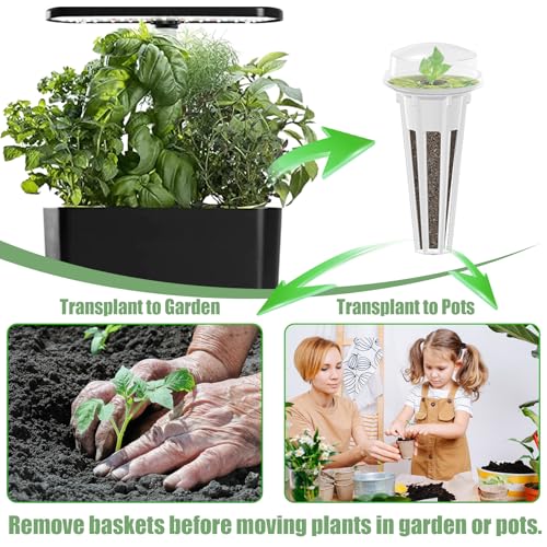 Image of 115Pcs Hydroponic Pods Supplies for Aerogarden Pods, Hydroponics Garden Accessories, Grow Anything Kit, 36 Grow Sponges 12 Grow Baskets 12 Grow Domes 36 Pod Labels 12 Spacers 6 Plant Labels 1 Tweezer