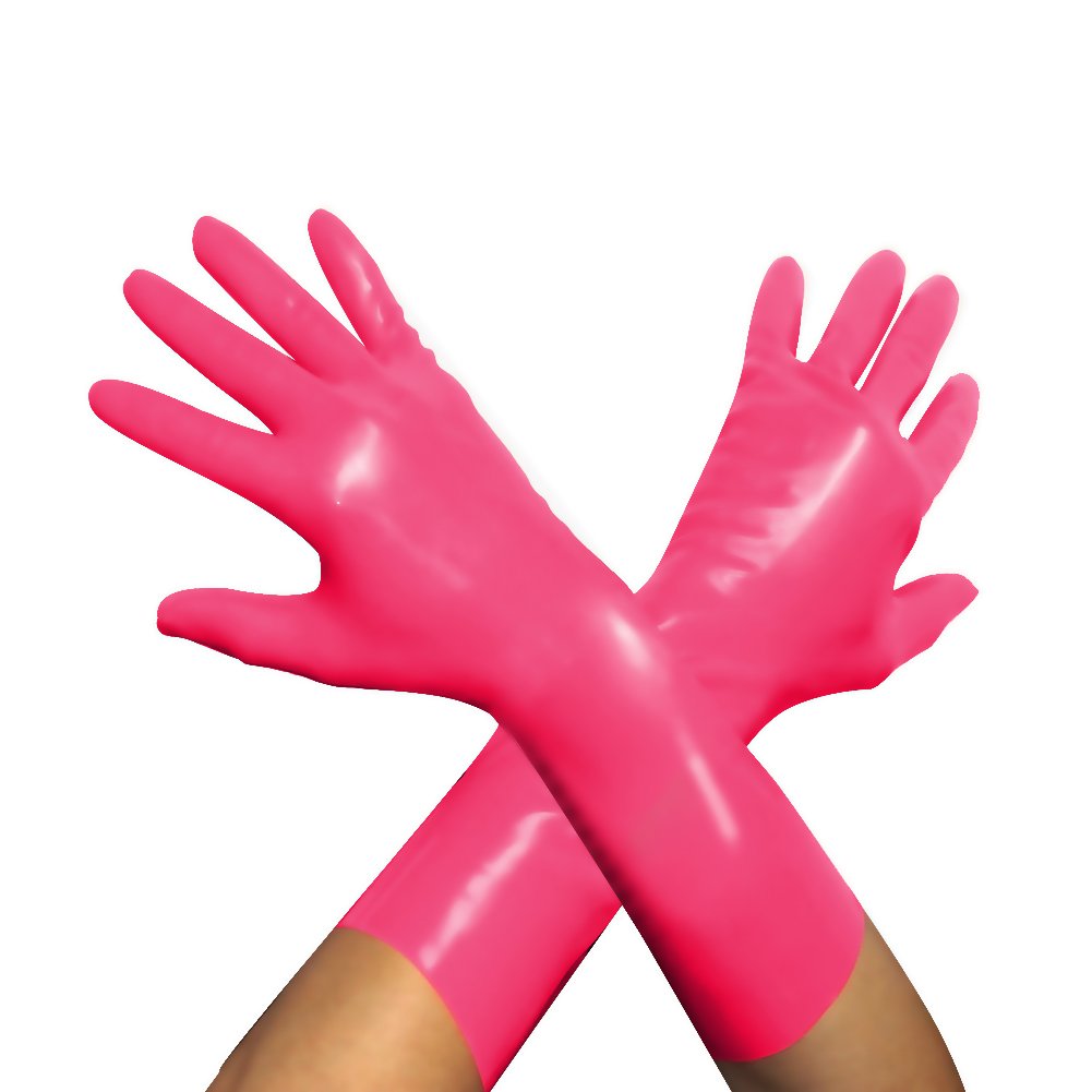 Rubber Secrets Short Latex Mixed Toes Wrist Gloves