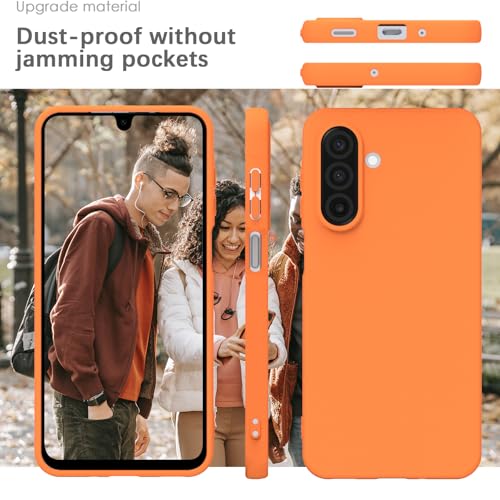 Image of YATWIN Silicone Case for Samsung Galaxy A17 4g /5g, Soft-Touch, Shockproof, DustProof, Antiskid Phone Cover for Samsung Galaxy A17 4g /5g - Orange