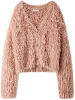 Amazon | [フレイ アイディー] フィルムシャギーニットカーディガン