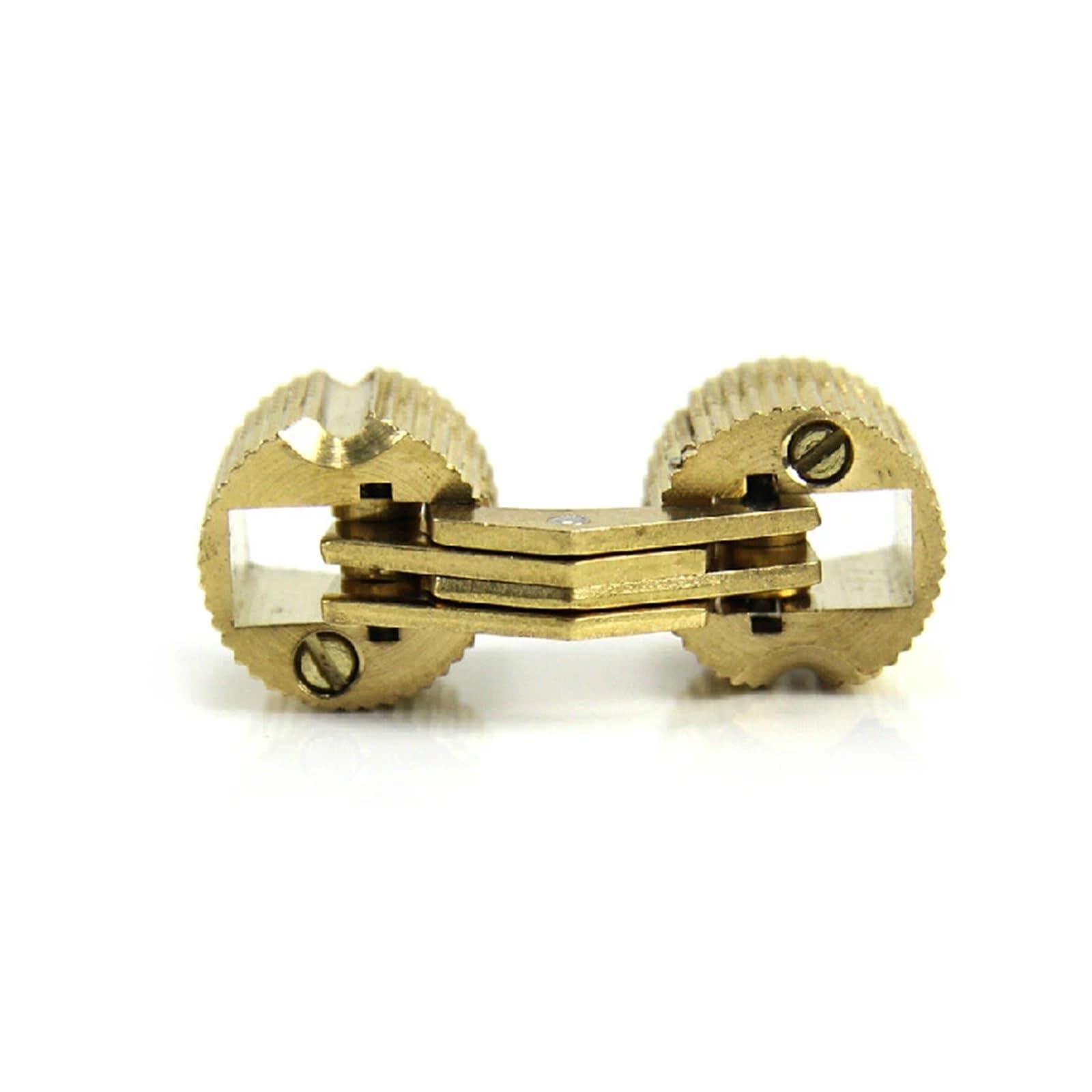 Door Hinges 4PCS 8mm-16mm Copper Barrel Hinges Cylindrical Hidden Cabinet Concealed Invisible Brass Door for Furniture Hardware for Bathroom(14mm)