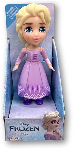 Miniatura 5 de Amarina Empaquetado en caja transparente para regalo, mini muñeca de 3.5 pulgadas, elige entre los 14 personajes de Frozen de estilo (ELSA Lila)