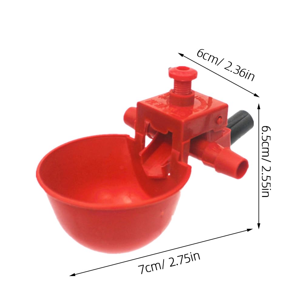 VANZACK Lot de 40 mangeoires pour volaille - Système d'arrosage pour caille - Tasses à eau - Abreuvoir pour pigeons - Pour volaille - Abreuvoir d'oiseaux - Rouge