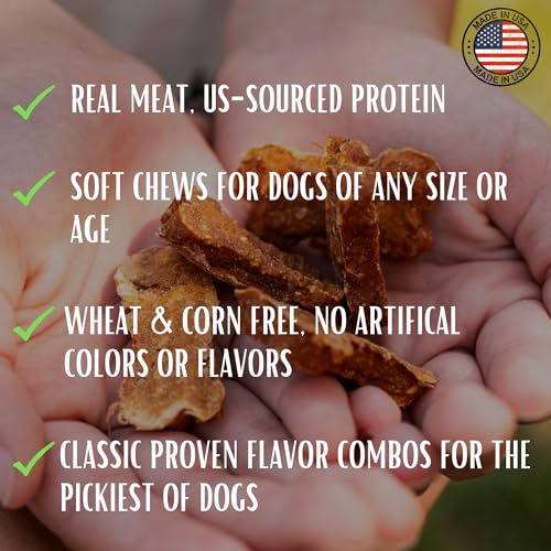 Loving Pets Soft Jerky Dog Treats – Real USA-Sourced Meat Dog Snacks for Training, Puppies & Everyday Reward – Soft, Chewy Dog Treats for Small, Medium & Large Dogs – Wheat & Corn Free
