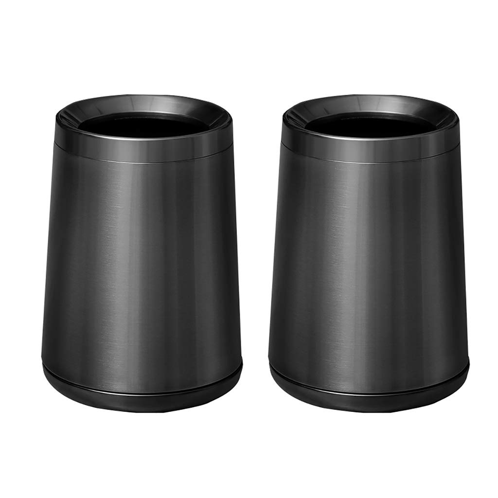 Modern Stainless Steel Trash Can Waste Basket Wastebasket or Recycling Bin Open Top for Home Office Garbage Can