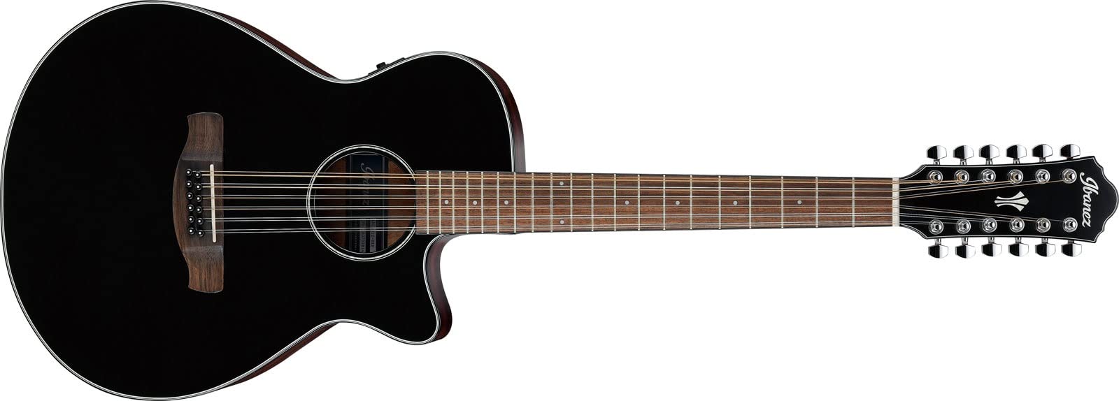 Ibanez AEG5012 - Cordones de 12 cuerdas, color negro