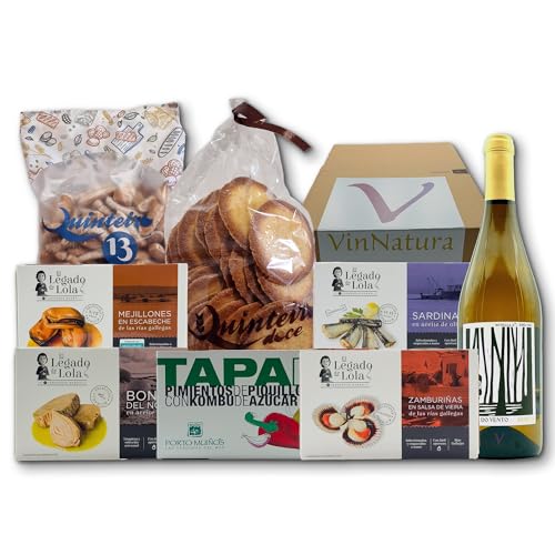 Caja Gourmet Vionta de VinNatura con Conservas Artesanales y Vino Godello